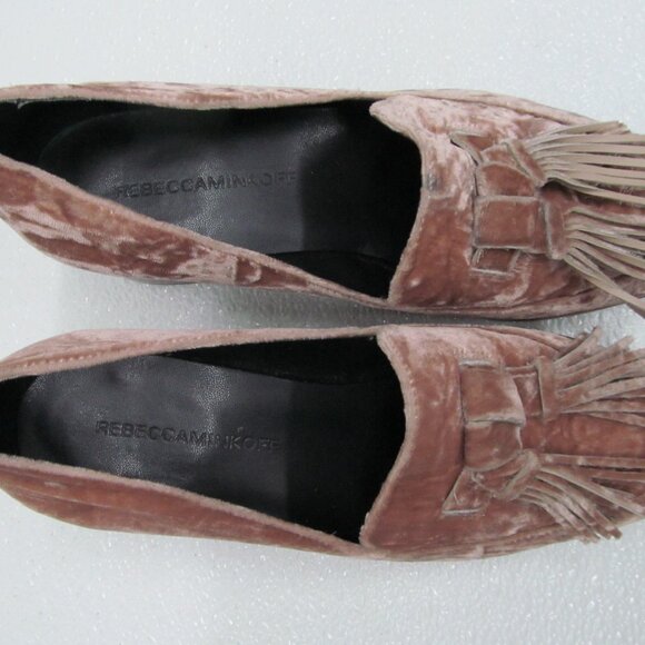 Rebecca Minkoff Edie Berry Velvet Tassel Loafers 7M - Picture 7 of 9